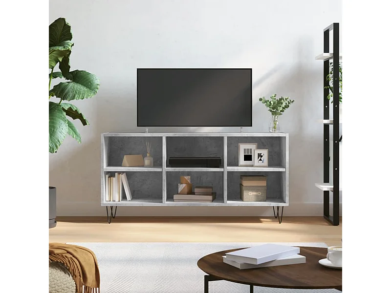 TV-Schrank,TV-Möbel Betongrau 103,5x30x50 cm Holzwerkstoff -gkd287325