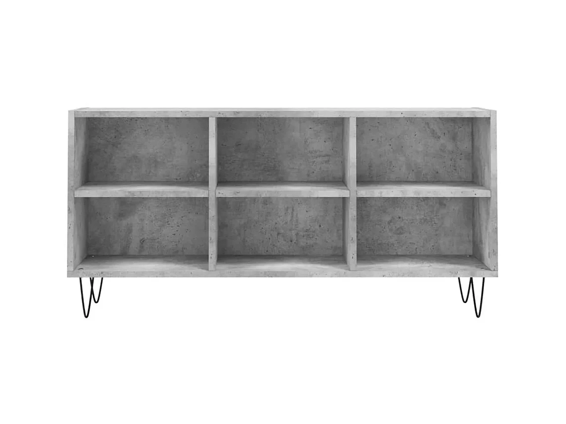 Meuble TV BEis béton 103,5x30x50 cm bois d'ingénierie BE74159