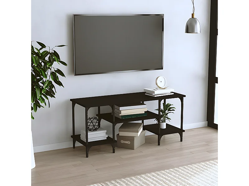 TV-Schrank,TV-Möbel Schwarz 102x35x45,5 cm Holzwerkstoff -gkd634601