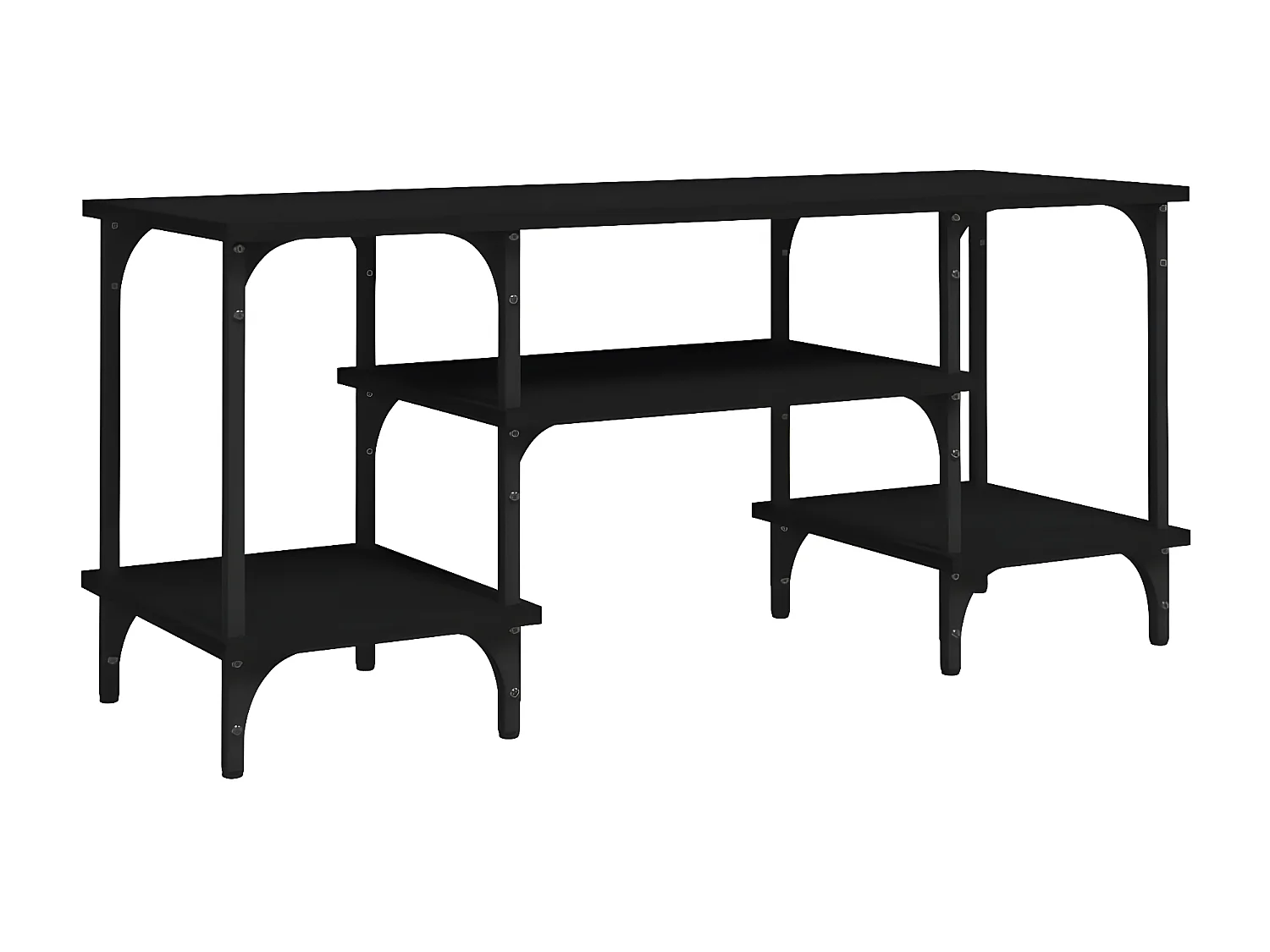 TV-Schrank,TV-Möbel Schwarz 102x35x45,5 cm Holzwerkstoff -gkd634601