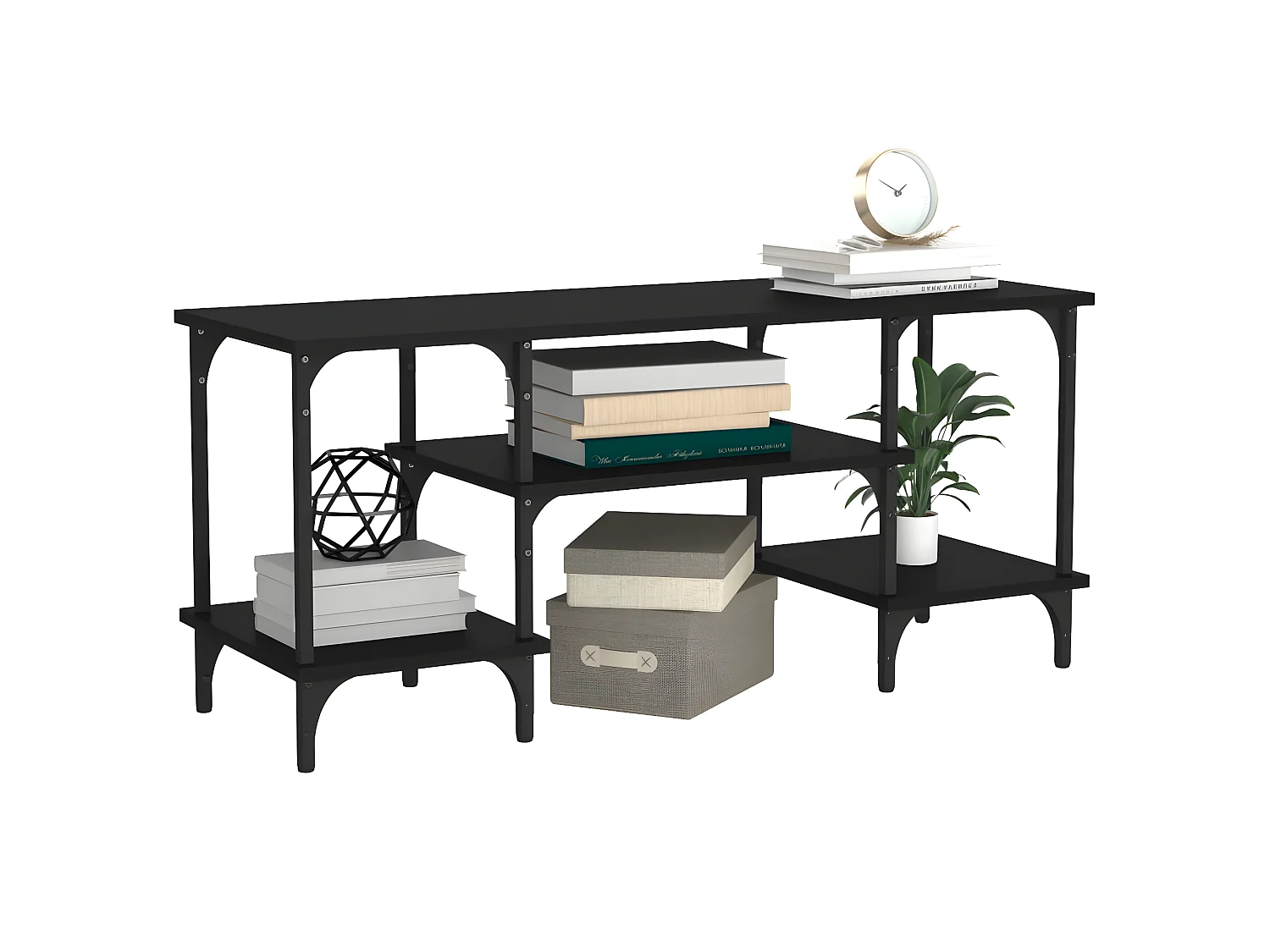 TV-Schrank,TV-Möbel Schwarz 102x35x45,5 cm Holzwerkstoff -gkd634601