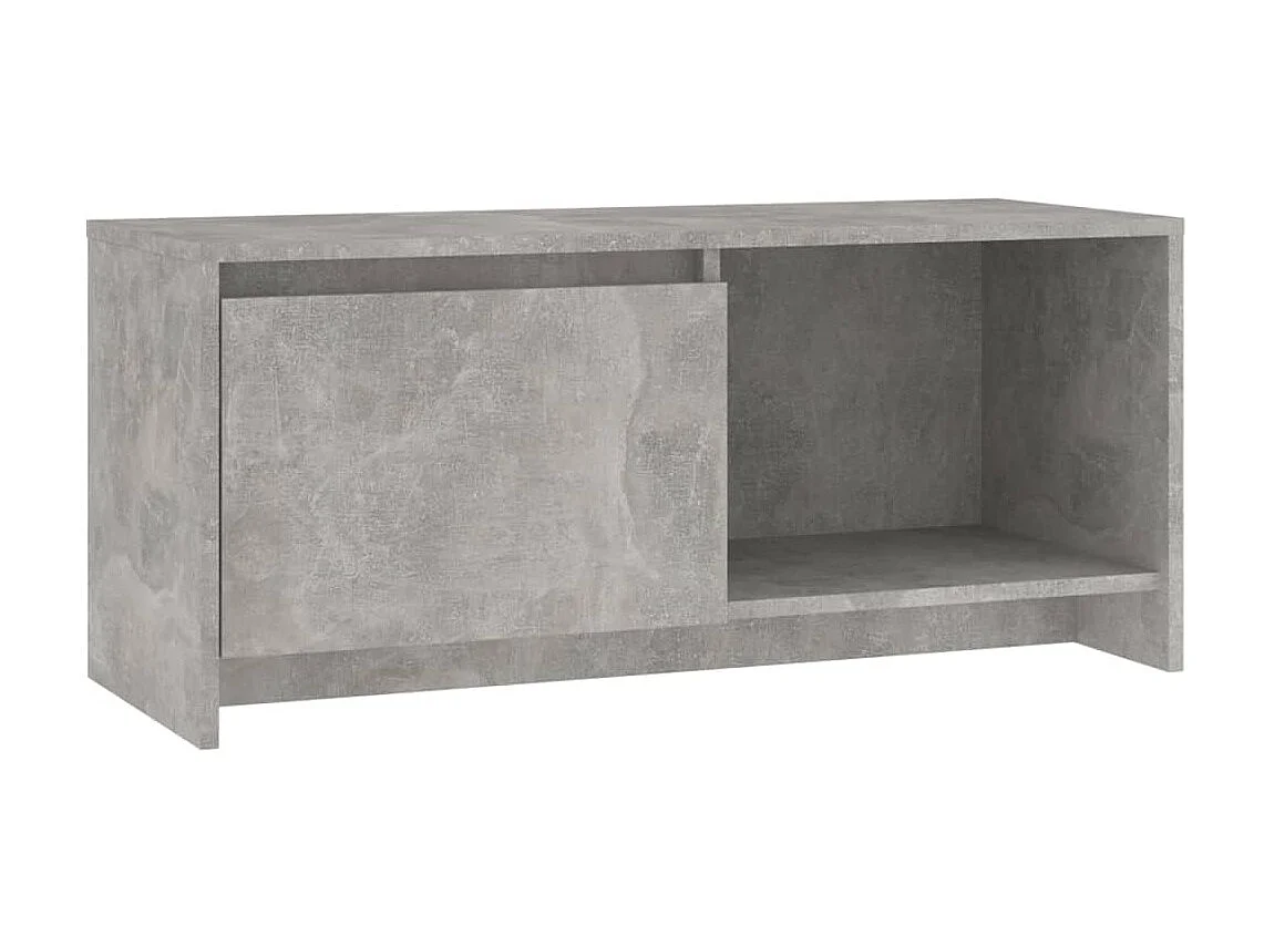 Meuble TV Gris béton 90x35x40 cm Aggloméré BE15055