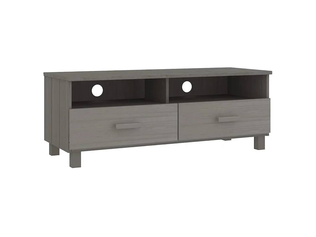 Móvel de TV HAMAR 106x40x40 cm pinho maciço cinza-claro PT524451