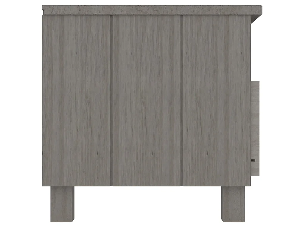 Meuble TV HAMAR Gris 106x40x40 cm Bois massif de pin BE43891
