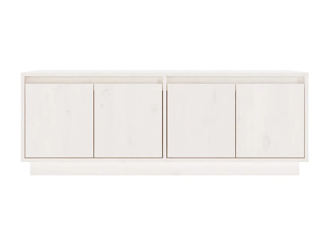 Tv-meubel 110x34x40 cm massief grenenhout wit NL521808