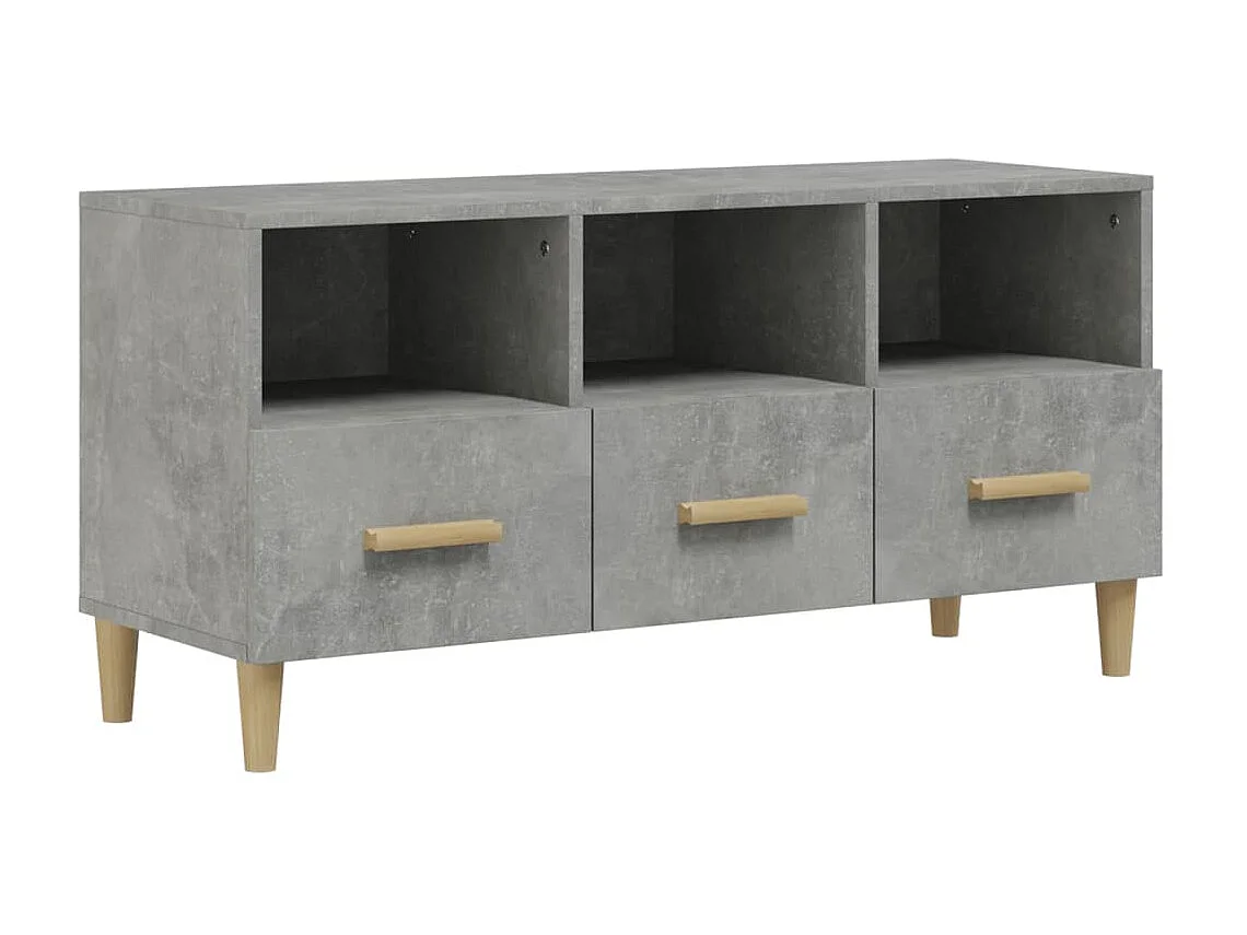 Mueble de TV madera de ingeniería gris hormigón 102x36x50 cm ES84566