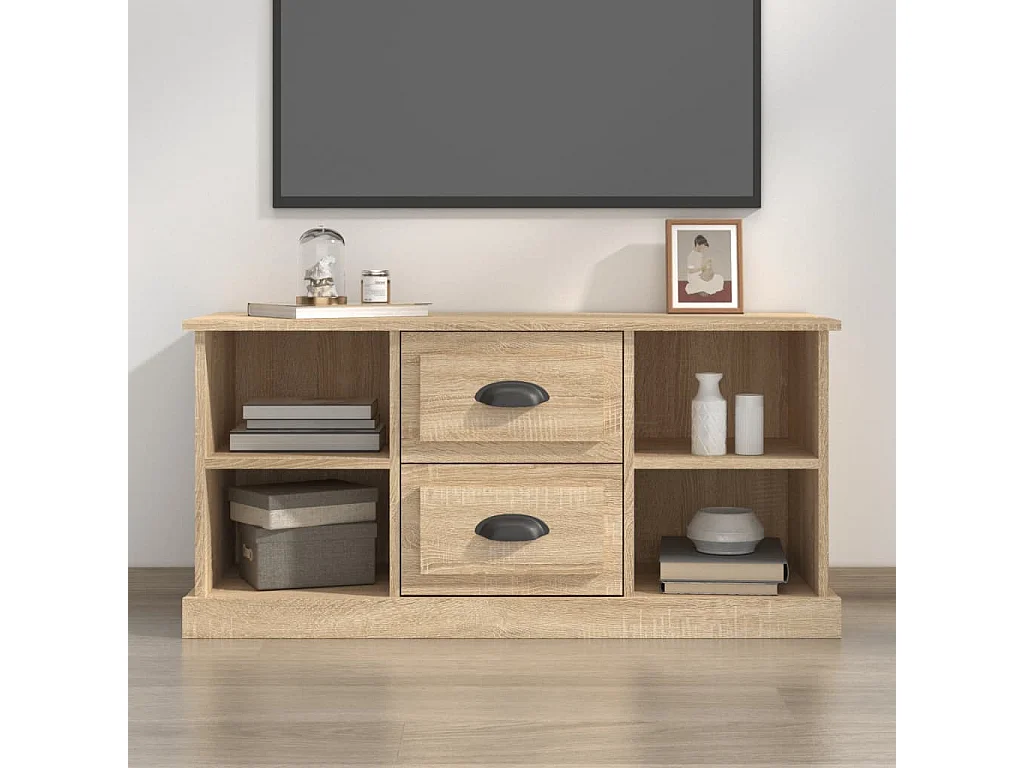 Meuble TV chêne sonoma 99,5x35,5x48 cm bois d'ingénierie BE35580