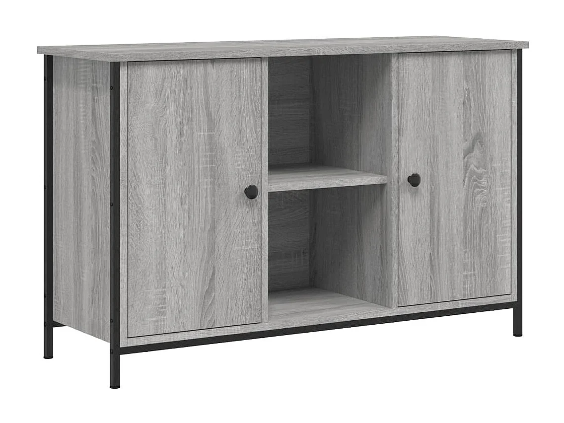 Tv-meubel | Tv-Bank | TV-kast100x35x65 cm bewerkt hout grijs sonoma eikenkleurig