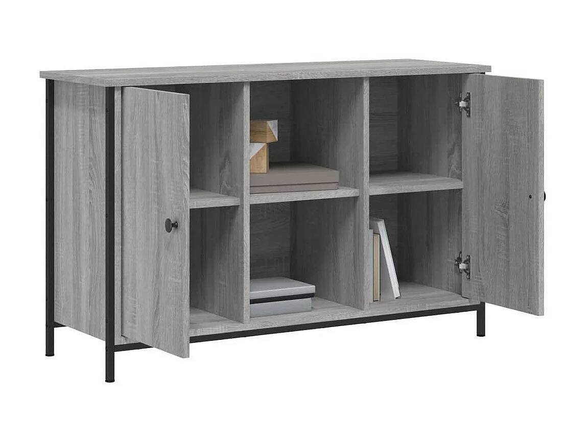 Tv-meubel | Tv-Bank | TV-kast100x35x65 cm bewerkt hout grijs sonoma eikenkleurig