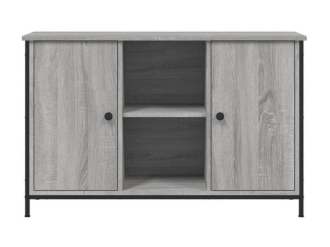 Tv-meubel | Tv-Bank | TV-kast100x35x65 cm bewerkt hout grijs sonoma eikenkleurig