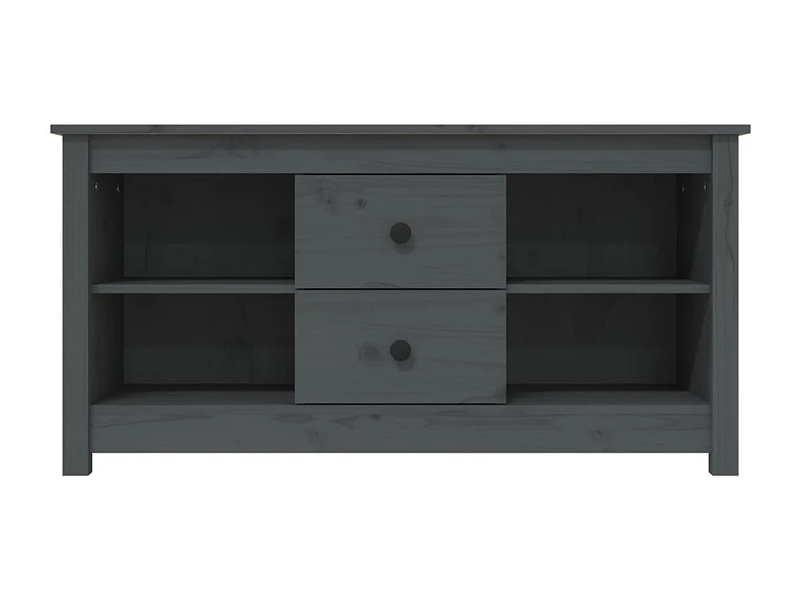 Móvel de TV 103x36,5x52 cm madeira de pinho maciça cinzento PT642192