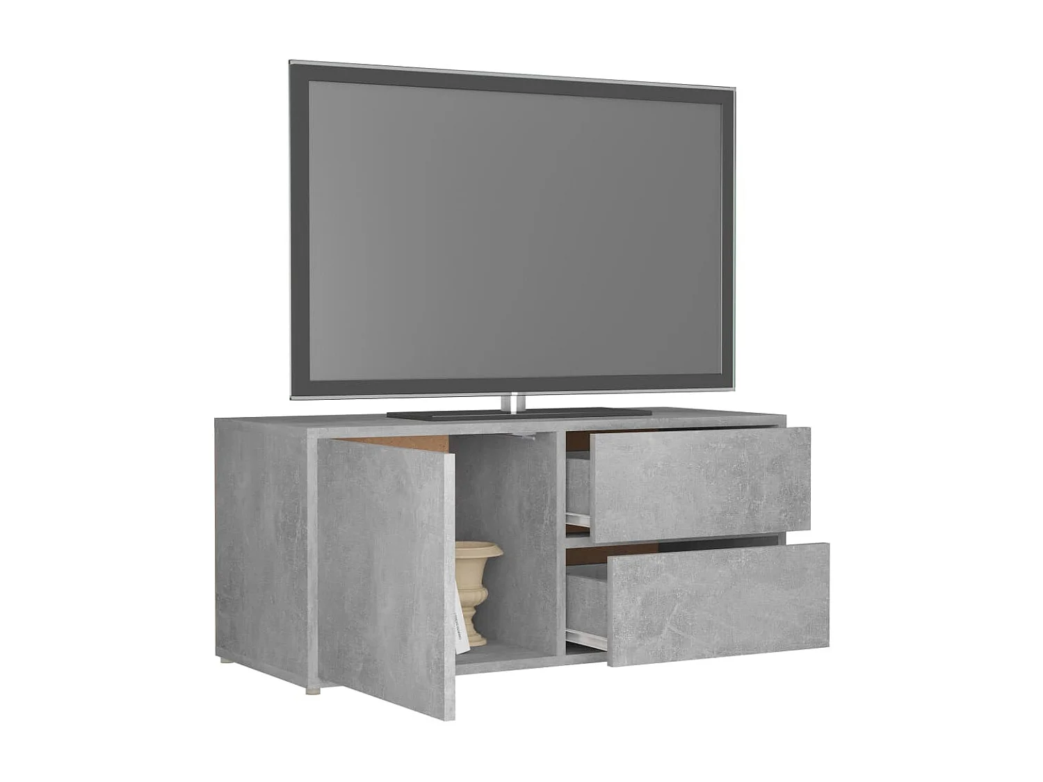 TV-Schrank,TV-Möbel Betongrau 80x34x36 cm Holzwerkstoff -gkd839389