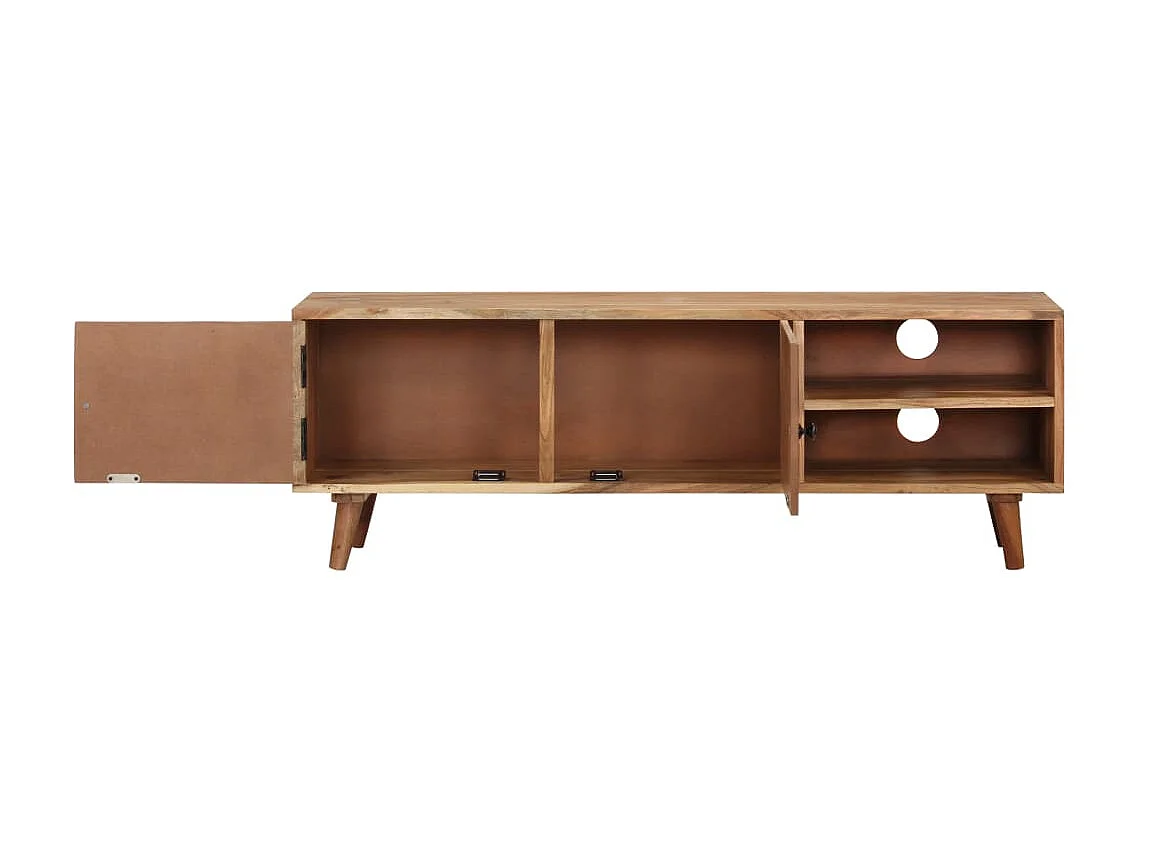 Meuble TV 115x30x39 cm Bois d'acacia massif BE79363