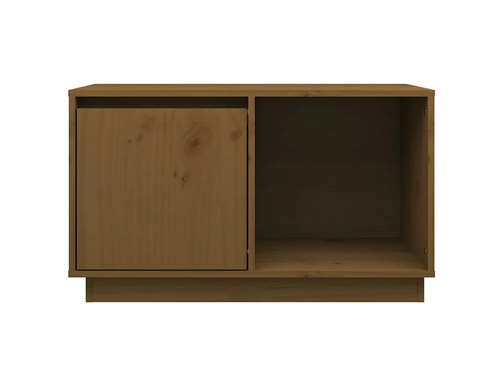 TV-Schrank,TV-Möbel Honigbraun 74x35x44 cm Massivholz Kiefer -gkd875083