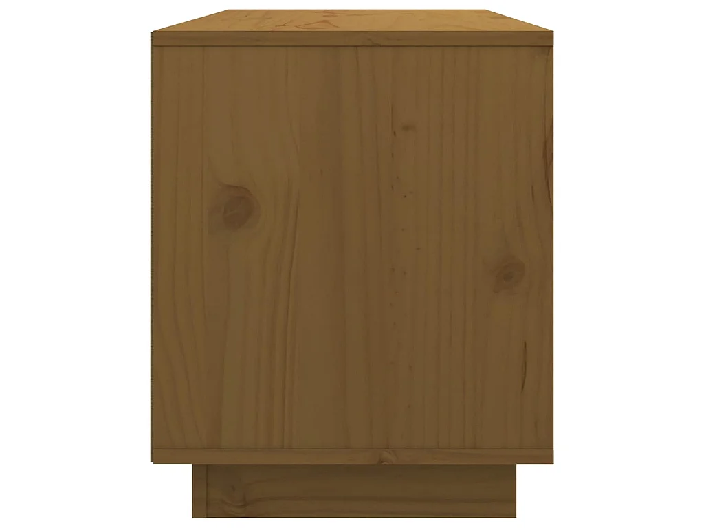 Meuble TV Marron miel 74x35x44 cm Bois de pin massif BE49217