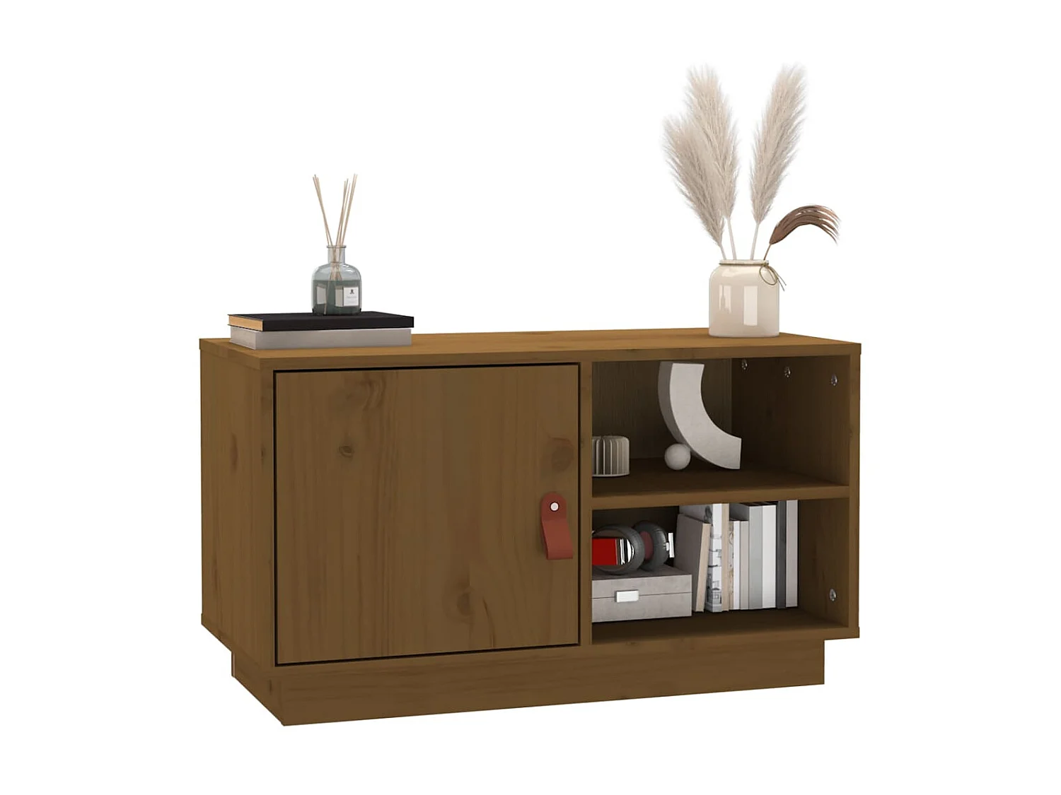 TV-Schrank,TV-Möbel Honigbraun 70x34x40 cm Massivholz Kiefer -gkd696886
