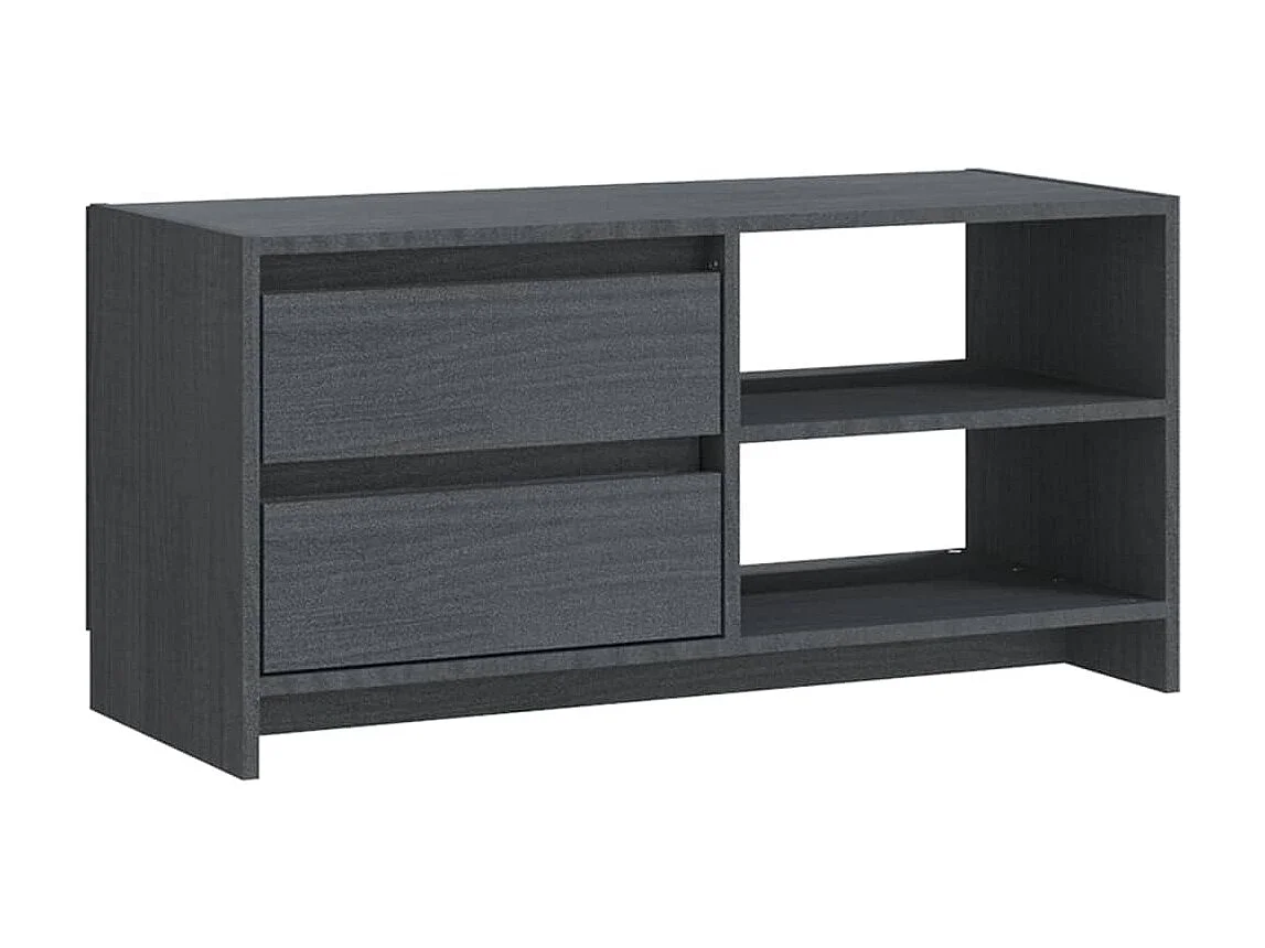 TV-Schrank,TV-Möbel Grau 80x31x39 cm Massivholz Kiefer -gkd836460