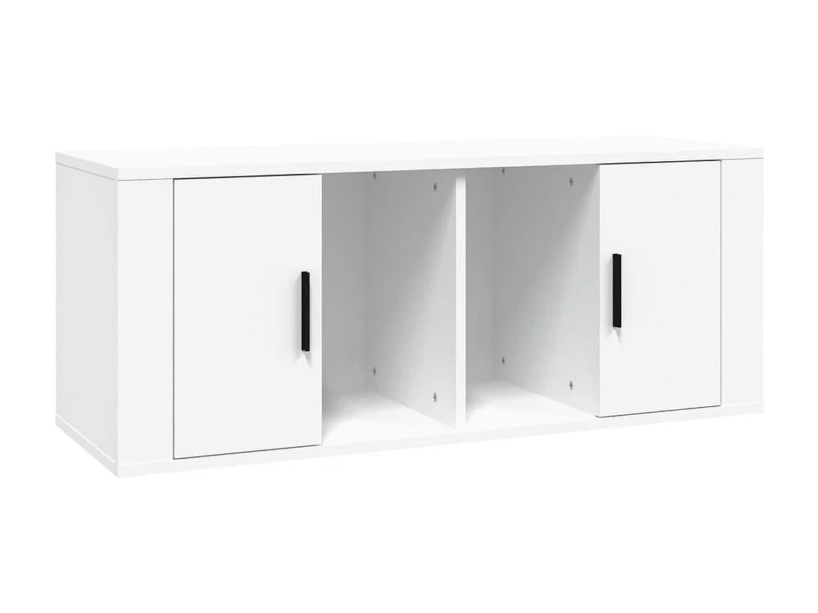 Mueble para TV madera contrachapada blanco 100x35x40 cm ES87811