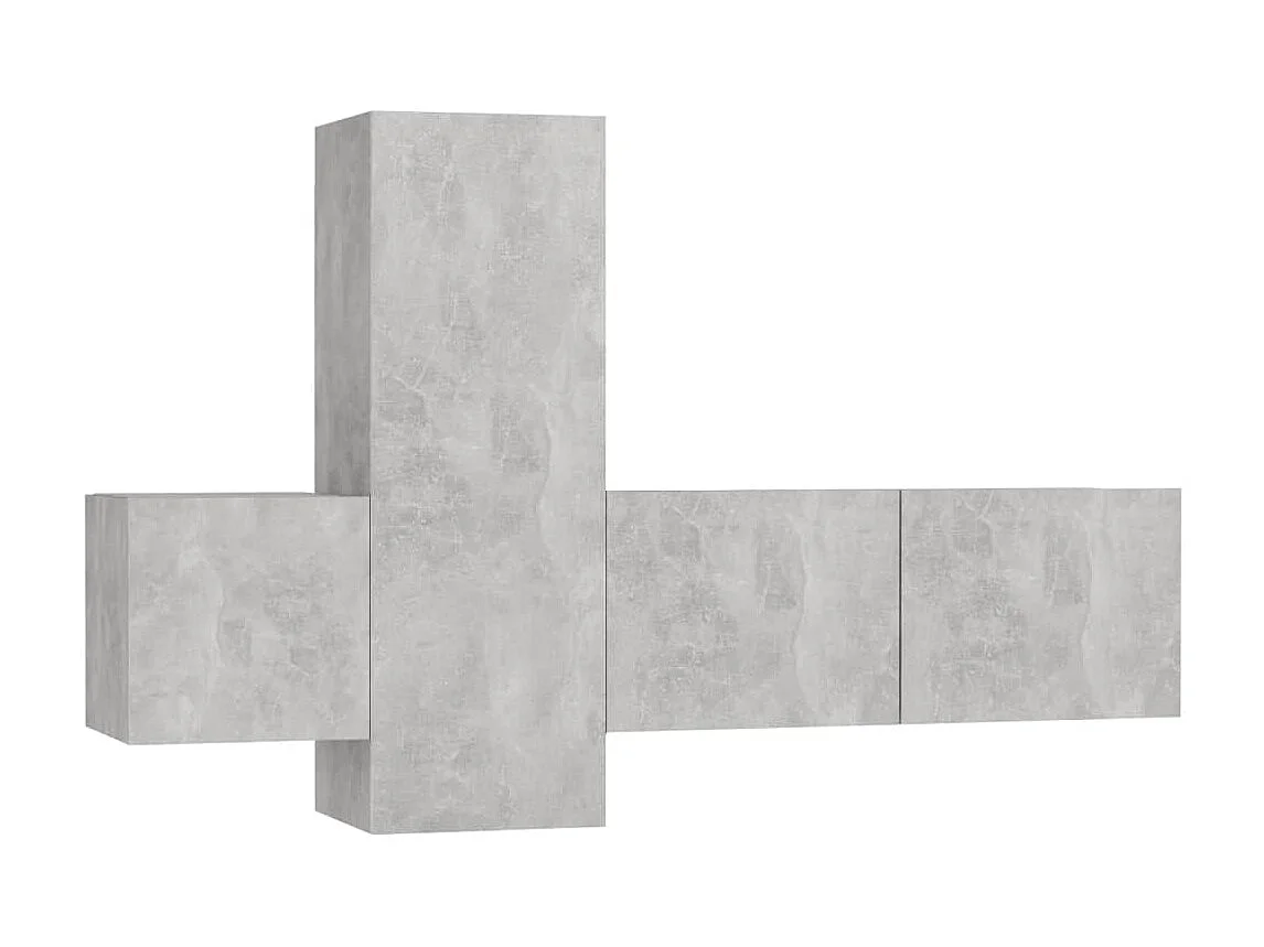 Meubles TV 3 pcs BEis béton Aggloméré BE41962