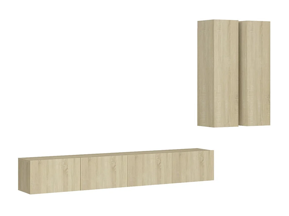Ensemble de meubles TV 4 pcs Chêne sonoma Bois d'ingénierie BE80916