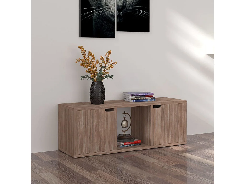 Mueble TV madera de ingeniería roble sonoma 88,5x27,5x30,5 cm ES99422