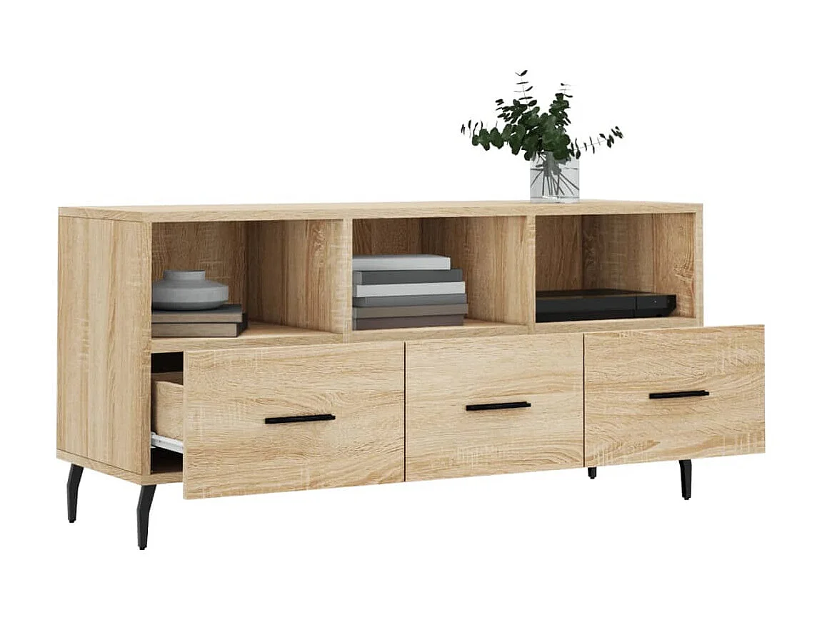 Meuble TV chêne sonoma 102x36x50 cm bois d'ingénierie BE86905