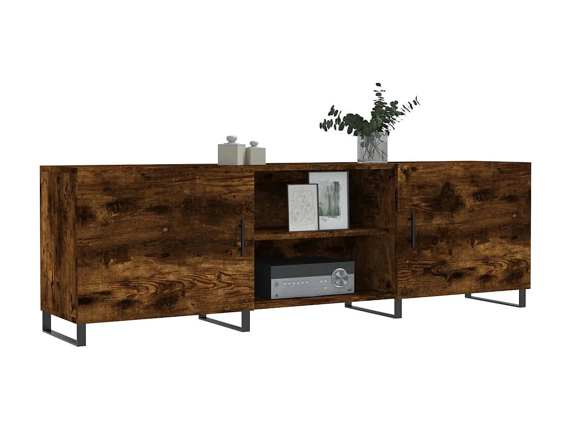 TV-Schrank,TV-Möbel Räuchereiche 150x30x50 cm Holzwerkstoff -gkd323447