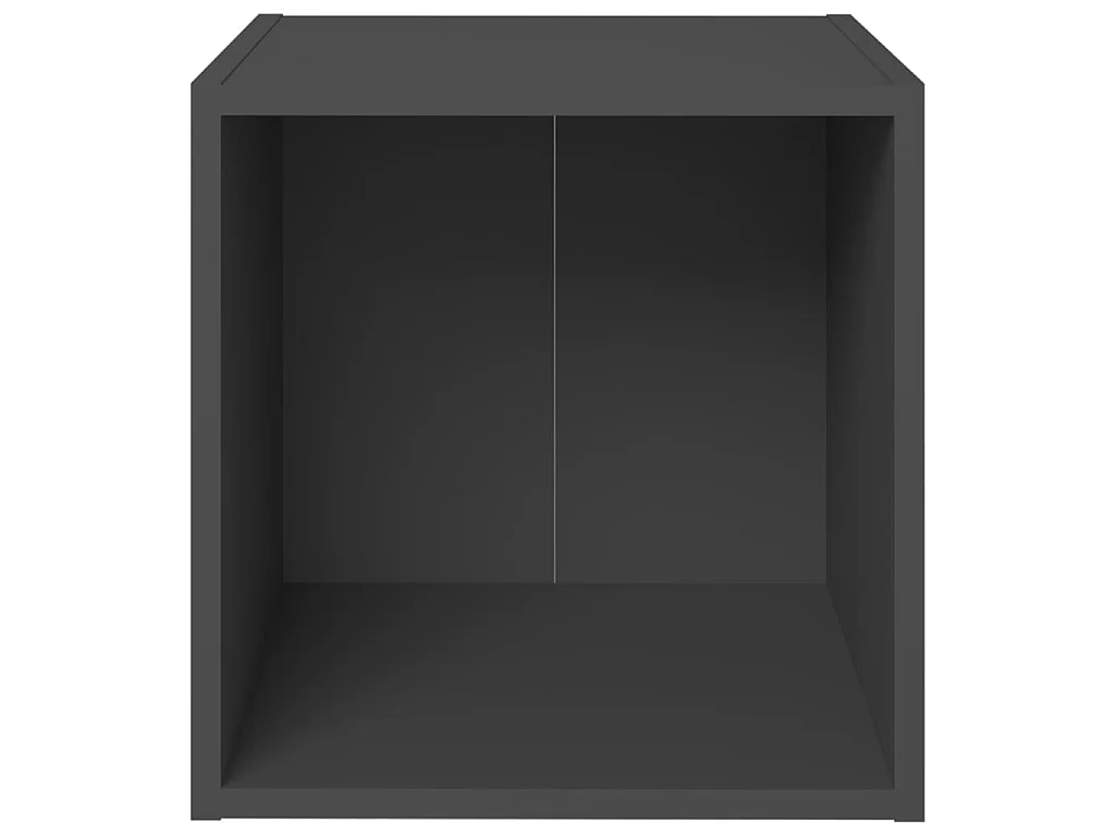 2 pcs Meubles TV Gris 37x35x37 cm Aggloméré BE75246