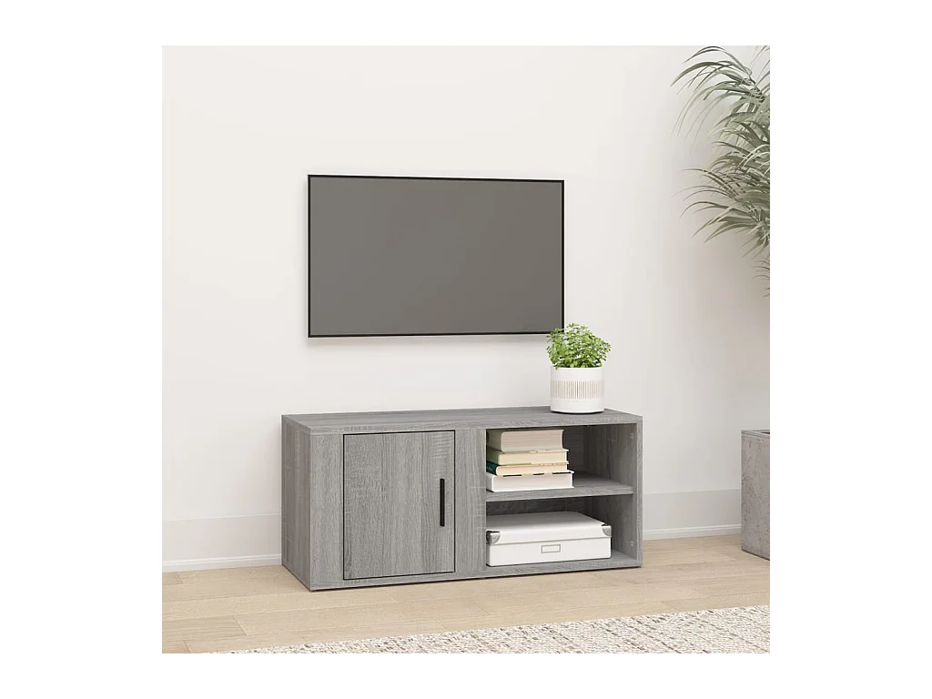 Meuble TV Sonoma gris 80x31,5x36 cm Bois d'ingénierie BE10241
