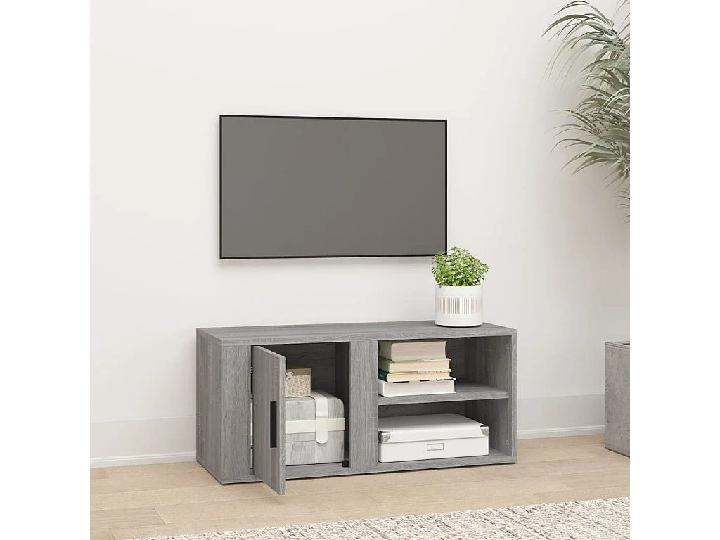 Meuble TV Sonoma gris 80x31,5x36 cm Bois d'ingénierie BE10241
