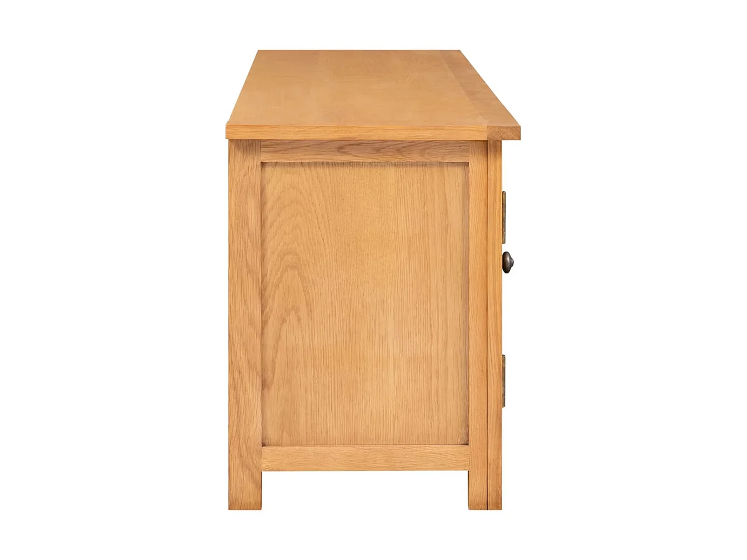 Mueble para el televisor madera maciza de roble 110x35x44 cm ES41819