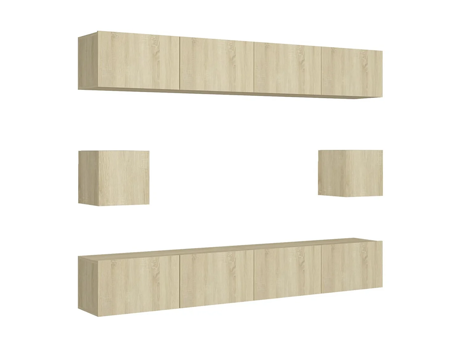 Juego de Muebles para TV 6 piezas roble Sonoma ES55502