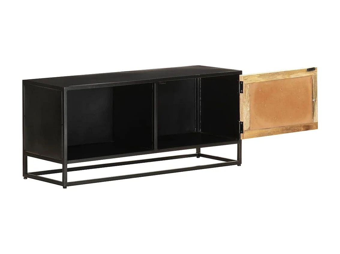 Meuble TV 90x30x40 cm Bois de manguier brut BE69718