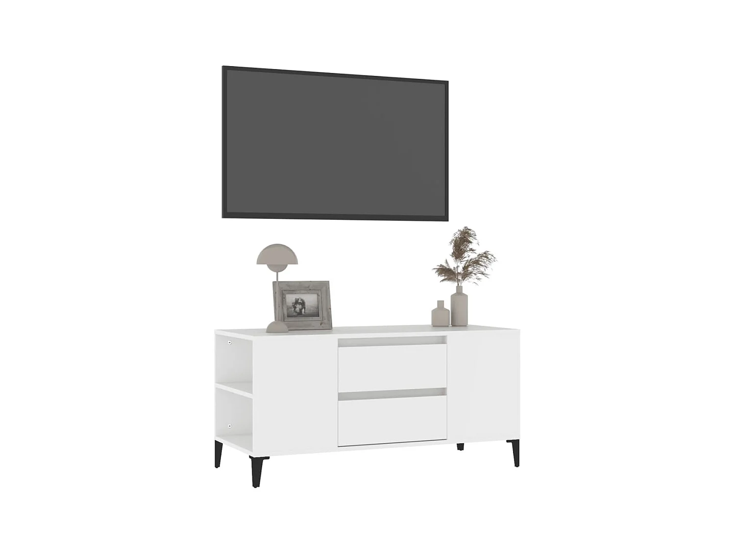 TV-Schrank,TV-Möbel Weiß 102x44,5x50 cm Holzwerkstoff -gkd193629