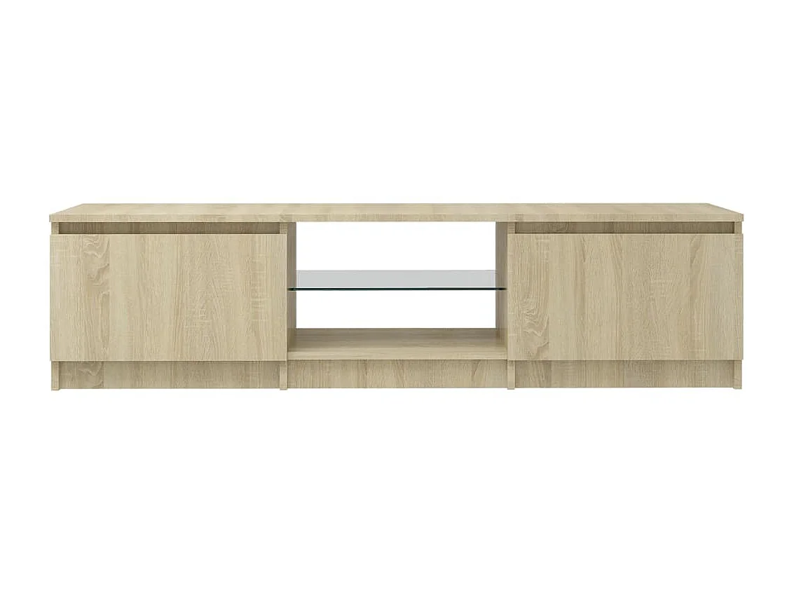 Tv-meubel met LED-verlichting 140x40x35,5 cm sonoma eikenkleur NL99813