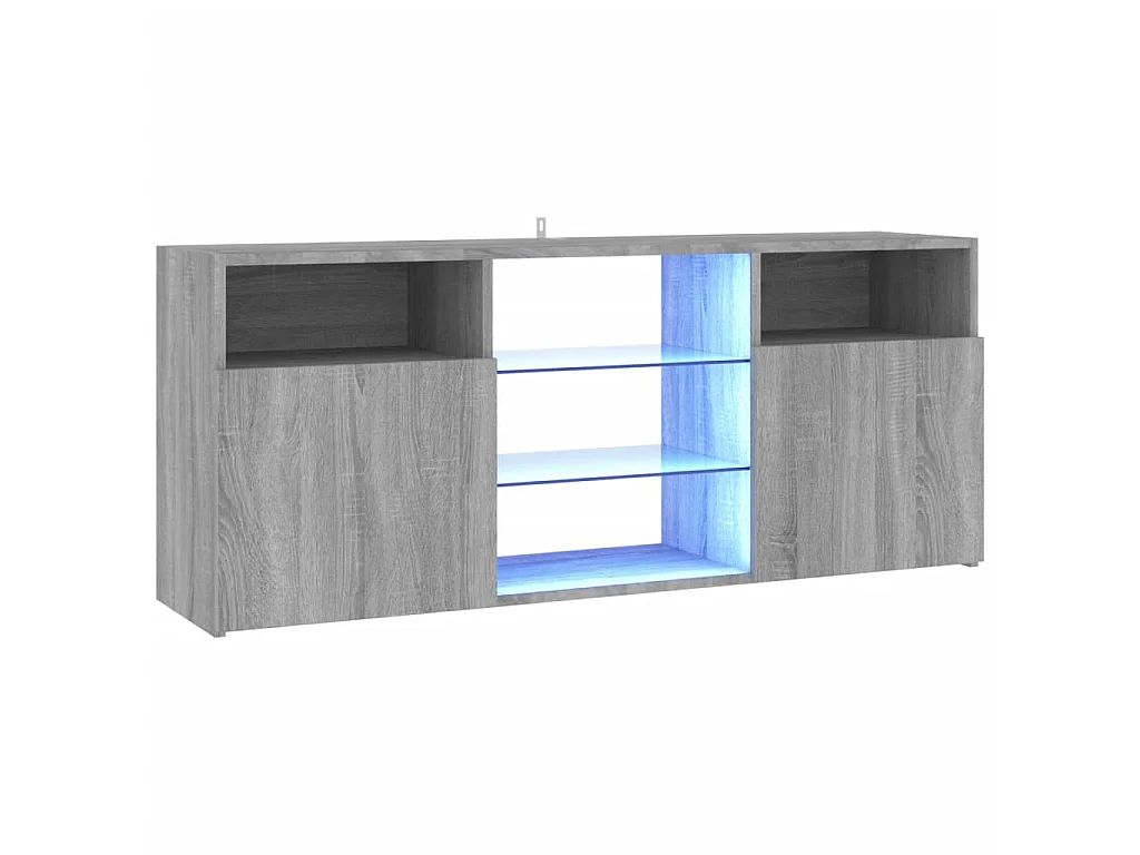 Meuble TV avec lumières LED Sonoma BEis 120x30x50 cm BE34526