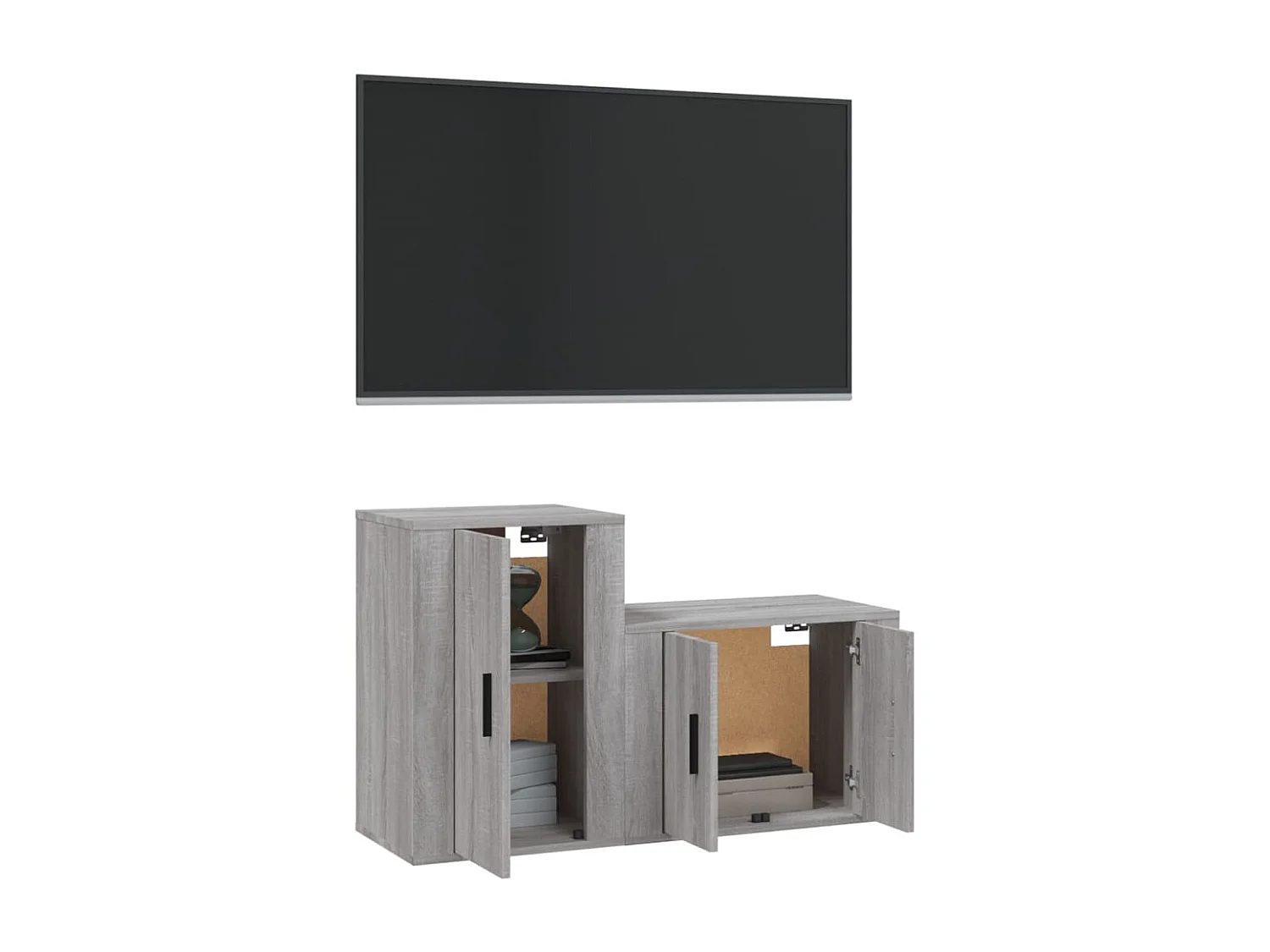 Set de muebles para TV 2 pzas madera contrachapada gris Sonoma ES78372