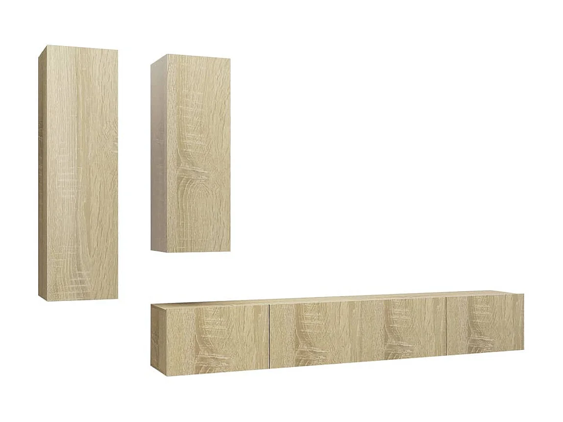 Ensemble de meubles TV 4 pcs Chêne sonoma Bois d'ingénierie BE65620