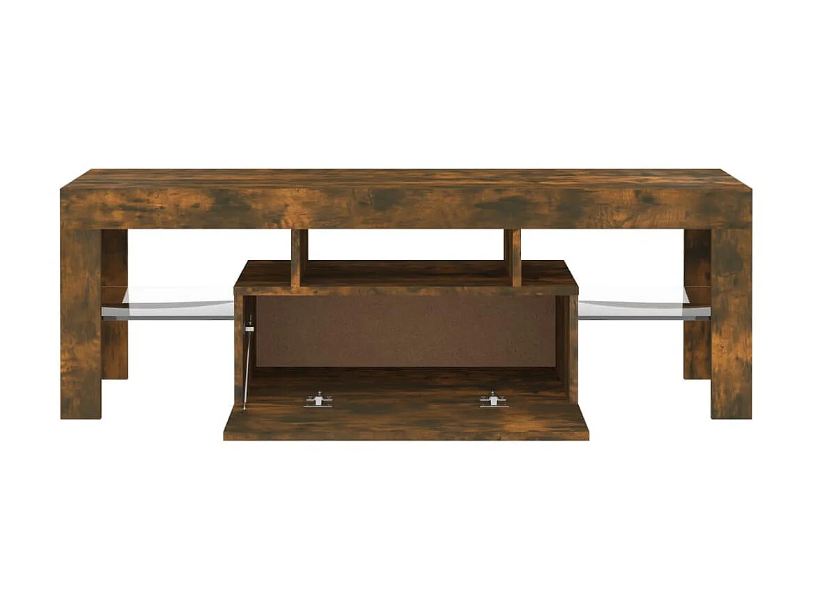 TV-Schrank,TV-Möbel mit LED-Leuchten Räuchereiche 120x35x40 cm -gkd405771