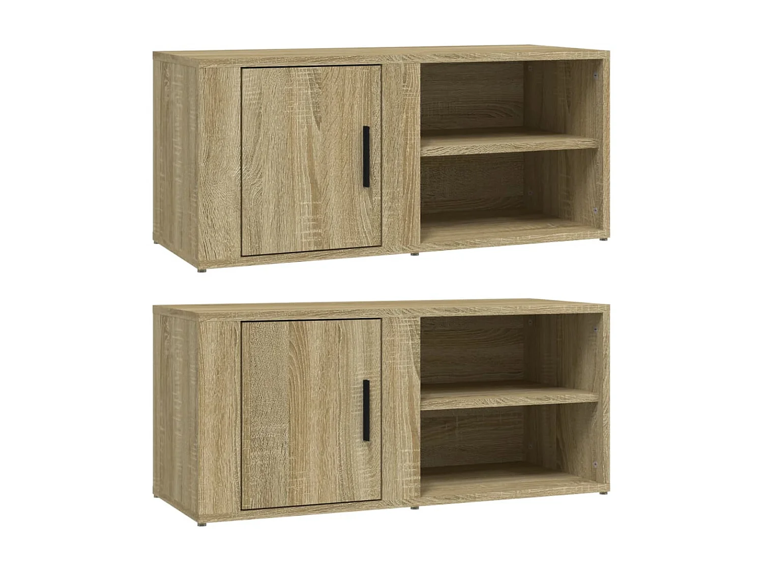 Meubles TV 2 pcs Chêne sonoma 80x31,5x36 cm Bois d'ingénierie BE66691