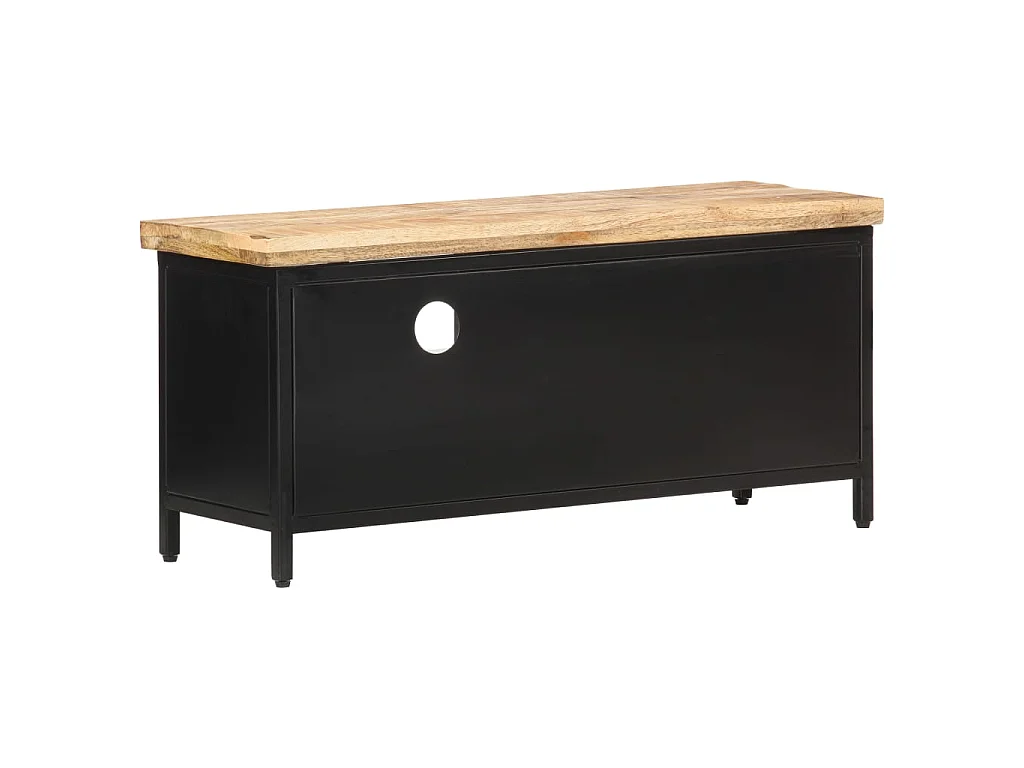 Meuble TV 90x30x41 cm Bois de manguier brut BE63160