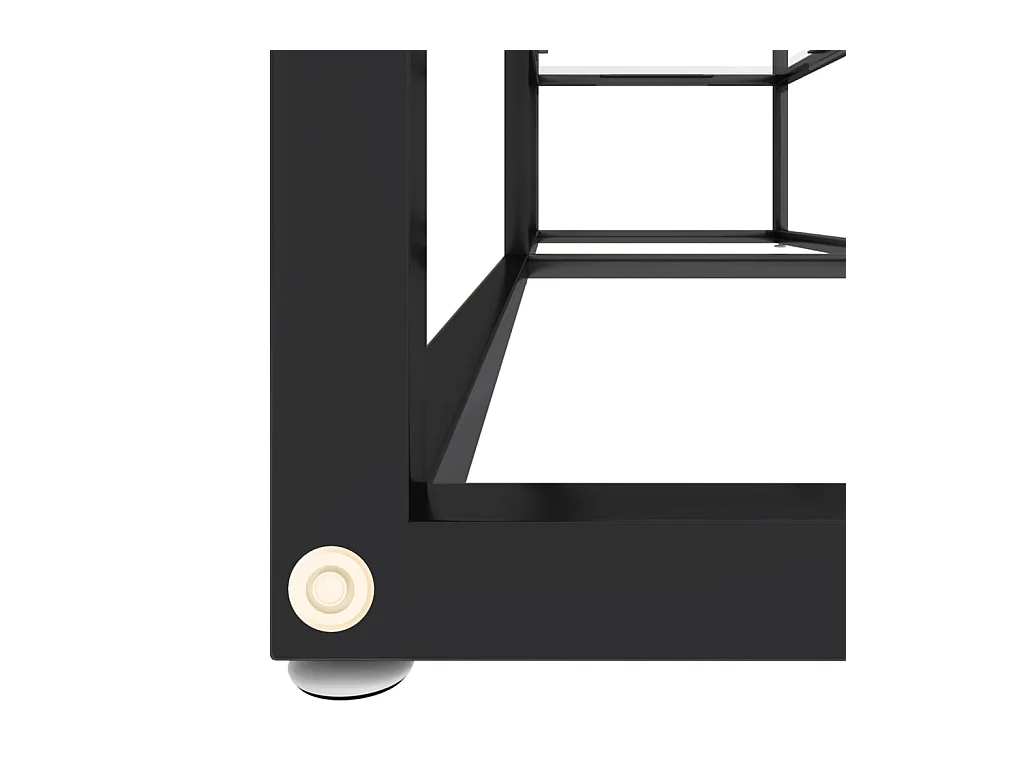 Meuble TV Transparent 140x40x40,5 cm Verre trempé BE94277