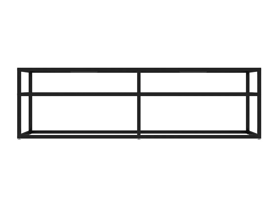 Meuble TV Transparent 140x40x40,5 cm Verre trempé BE94277