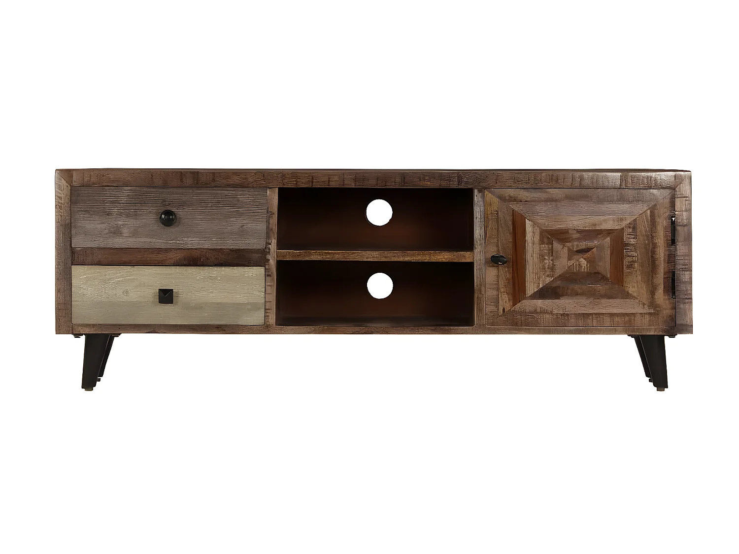 Meuble TV 118 x 30 x 40 cm Bois de manguier massif BE85240