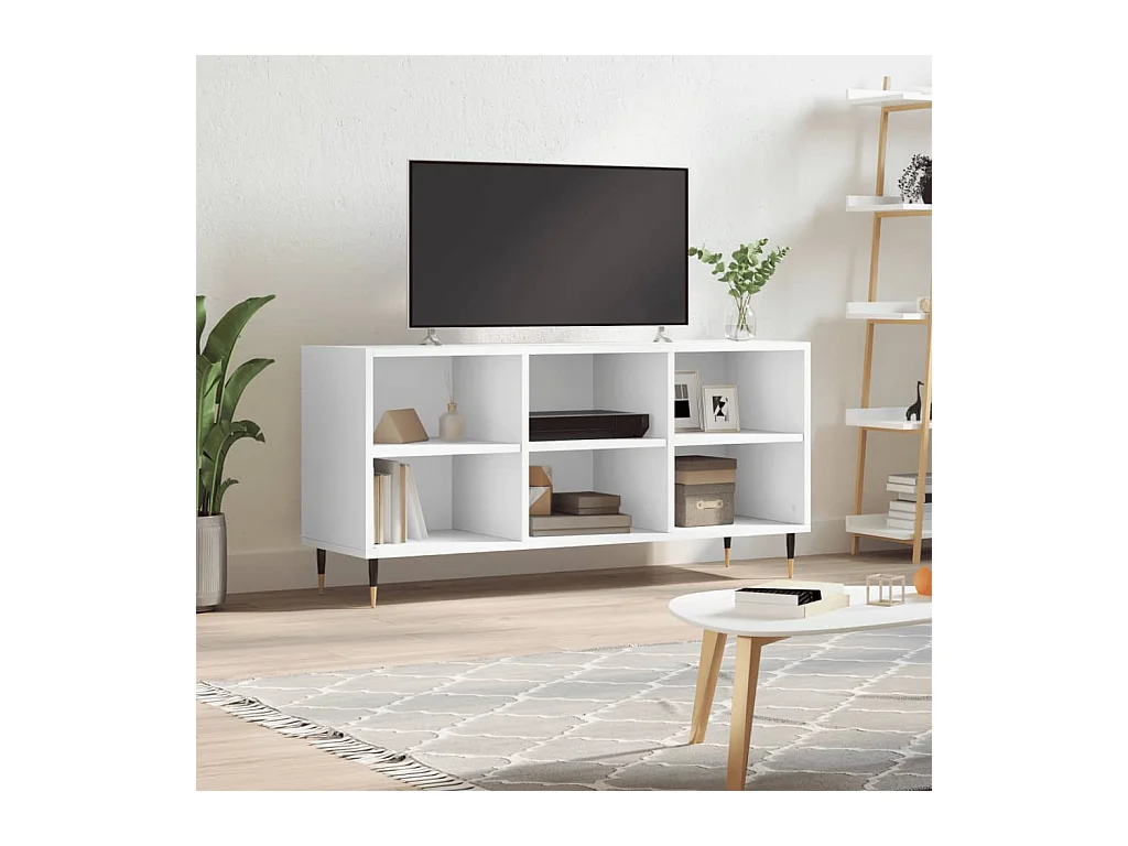 Mueble de TV madera de ingeniería blanco 103,5x30x50 cm ES77863