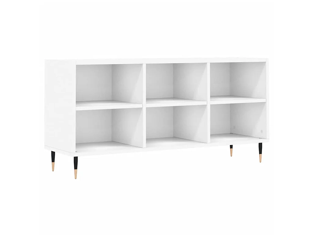 Meuble TV blanc 103,5x30x50 cm bois d'ingénierie BE37991
