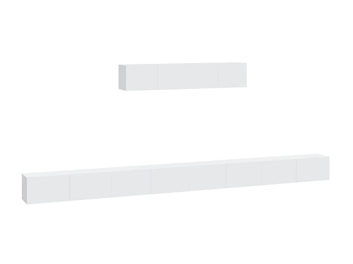 6-tlg. TV-Schrank-Set,TV-Möbel Weiß Holzwerkstoff -gkd794273