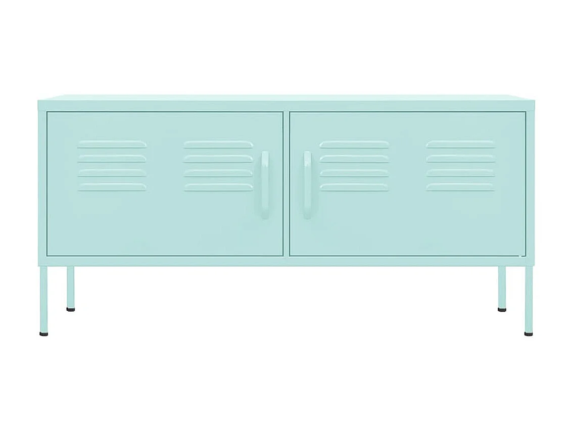 Meuble TV Vert menthe 105x35x50 cm Acier BE14370