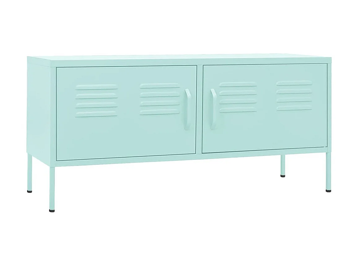 Meuble TV Vert menthe 105x35x50 cm Acier BE14370