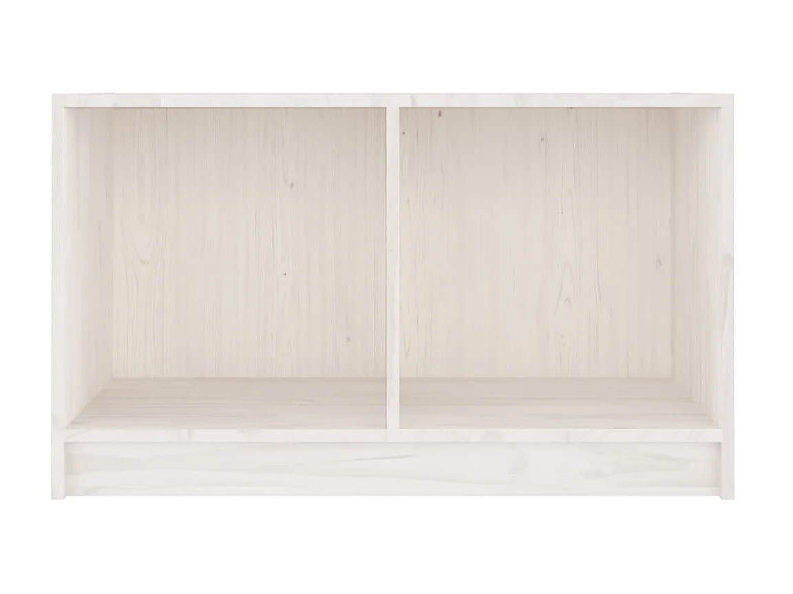 Meuble TV Blanc 70x33x42 cm Bois de pin massif BE27792